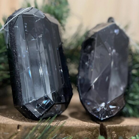 4 Piece Set Jewel Ornament Set Acrylic Gems Christmas Decor Choose Color - Picture 8 of 16